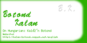 botond kalan business card